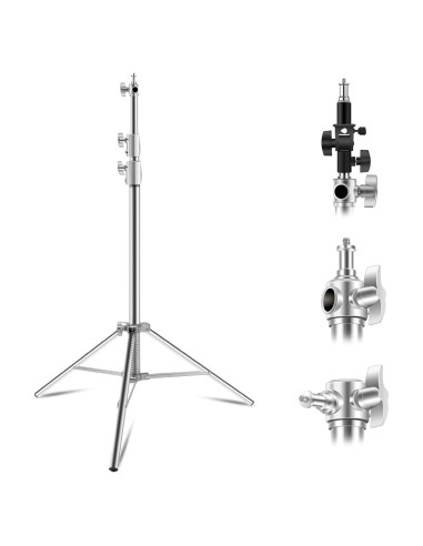 Soporte de Luz de Acero Inoxidable Wellmaking 280cm Ajustable