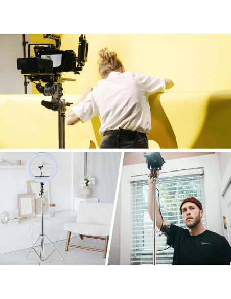 Soporte de Luz de Acero Inoxidable Wellmaking 280cm Ajustable