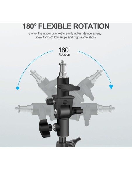Soporte de Luz de Acero Inoxidable Wellmaking 280cm Ajustable