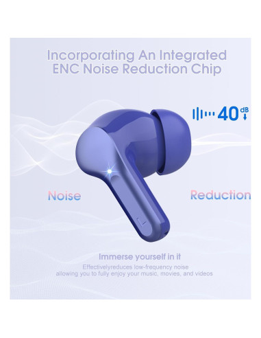 Auriculares Inalámbricos BESNOOW I53 Bluetooth 5.3 40H Estéreo