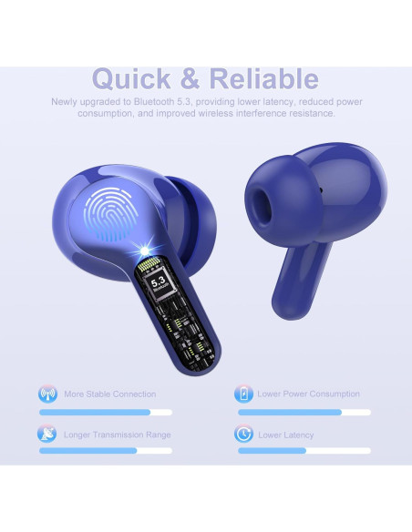 Auriculares Inalámbricos BESNOOW I53 Bluetooth 5.3 40H Estéreo Auriculares Inalámbricos BESNOOW I53 Bluetooth 5.3 40H Estéreo