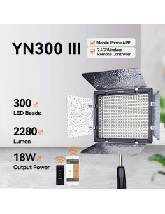 Luz LED de Video Yongnuo YN300III 5600K con Control Remoto 2