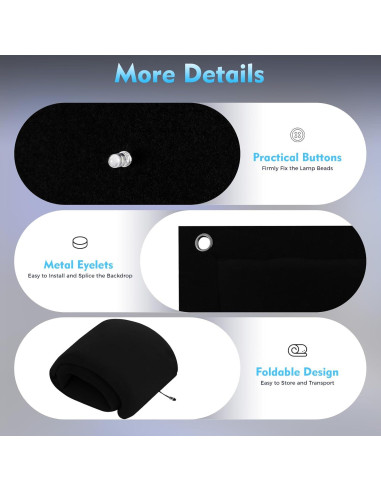 Cortina LED Estrella ZAWAYINE 6.1x3m Azul y Blanca DMX