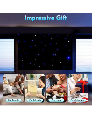 Cortina LED Estrella ZAWAYINE 6.1x3m Azul y Blanca DMX