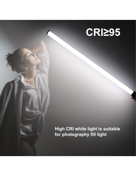 Paquete de 4 luces LED de tubo 120 cm con trípodes y control remoto