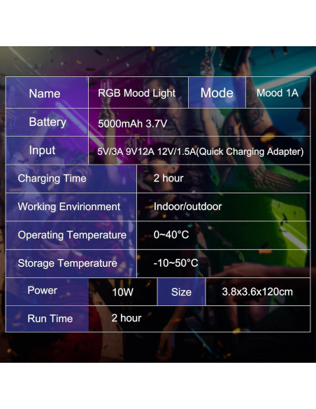 Paquete de 4 luces LED de tubo 120 cm con trípodes y control remoto