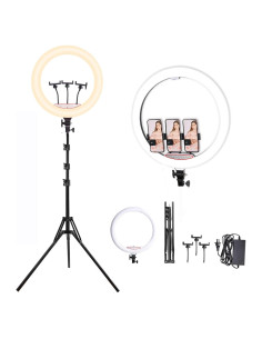 Anillo de Luz LED Zomei 18" Regulable 58W 5500K para Maquillaje