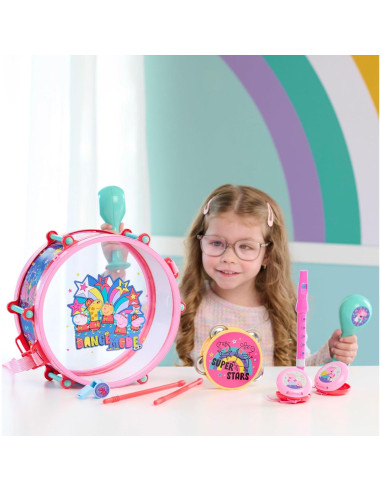 Conjunto de Tambores de Fiesta Peppa Pig 10 Piezas Juguete Musical