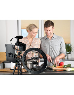 Kit de Vlogging Pro Acuvar - Luz de Anillo, Trípode, Micrófono 2