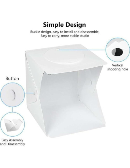 Caja de Luz de Estudio Fotográfico Plegable Portátil - Lightbox