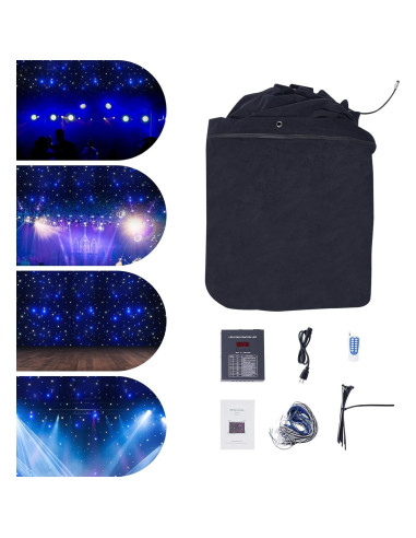 Cortina de Fondo LED Josbuynls 6x3m con Control Remoto DMX512