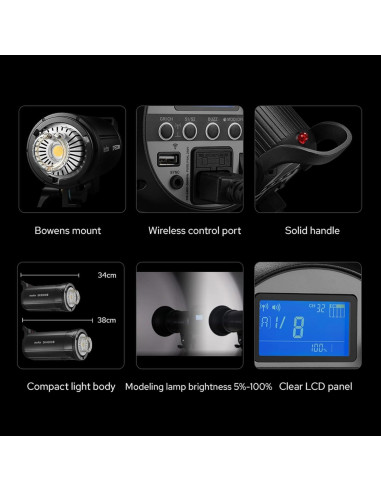 Godox SK400II Flash Estroboscópico Inalámbrico 2.4G 150W