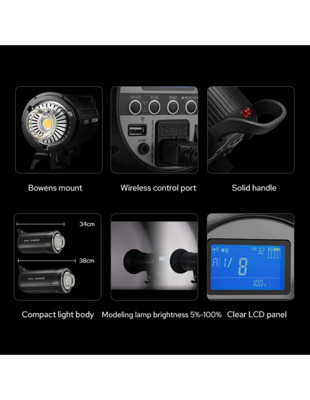 Godox SK400II Flash Estroboscópico Inalámbrico 2.4G 150W