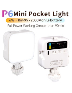 Luz de Video JINBEI P6 Bi-Color LED 2700K-7500K 2000mAh 2