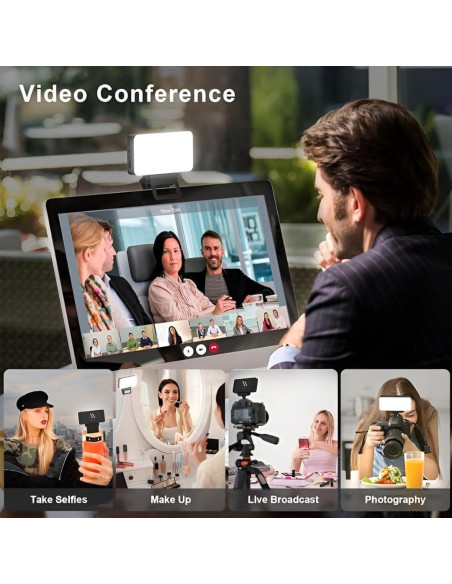 Luz LED de selfie Marmae recargable 3000mAh 3 modos