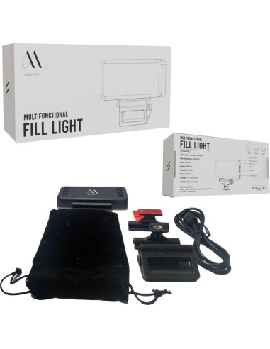 Luz LED de selfie Marmae recargable 3000mAh 3 modos