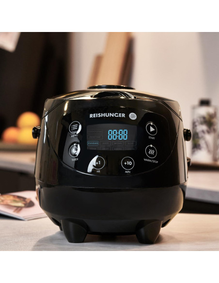 Olla Arrocera Digital Mini Reishunger 3.5 Tazas Negra