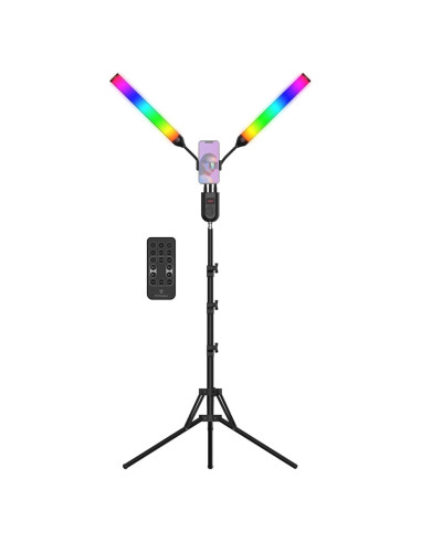 Luz LED RGB Andoer con Soporte de Trípode 1.6M y Control Remoto