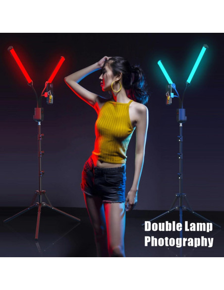 Luz LED RGB Andoer con Soporte de Trípode 1.6M y Control Remoto