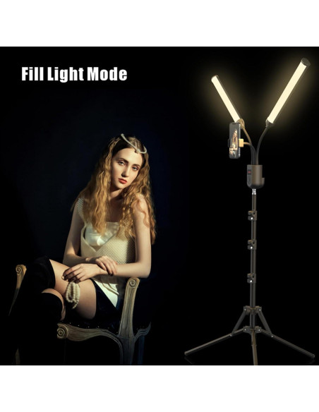 Luz LED RGB Andoer con Soporte de Trípode 1.6M y Control Remoto