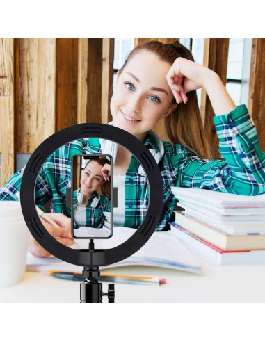 Anillo de Luz LED Regulable Tek Styz 25 cm con Control Remoto