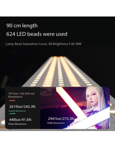 Luz Inflable RGB INKEE GCA30C 30W LED Portátil 90cm 2