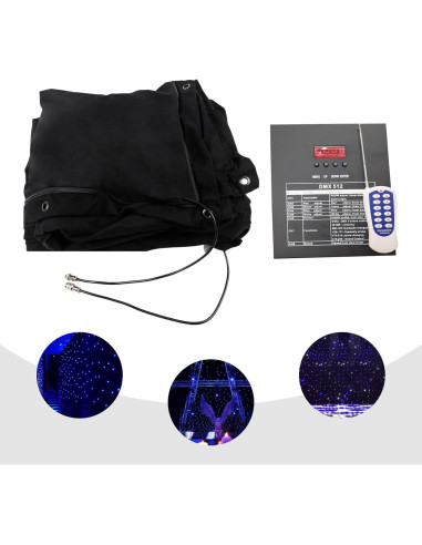 Cortina de Fondo LED 6.1m x 3.05m Briczuna con Estrellas