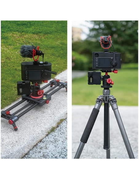 Cabezal de bola para trípode 360 con zapato frío y QR 38mm