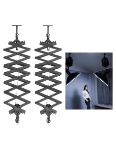 2 Paquetes Pantógrafo Telescópico GSKAIWEN 2m Ajustable 15kg