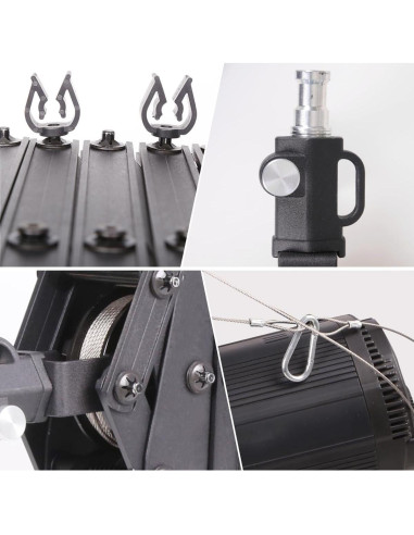 2 Paquetes Pantógrafo Telescópico GSKAIWEN 2m Ajustable 15kg