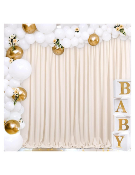 Cortinas de Fondo B-COOL Marfil 4 Pcs 1.5m x 2.4m para Bodas