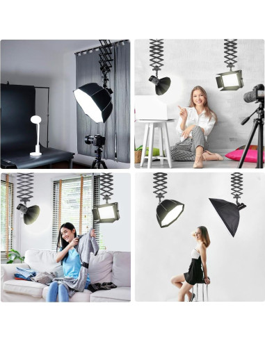 2 Paquetes Pantógrafo Telescópico GSKAIWEN 2m Ajustable 15kg