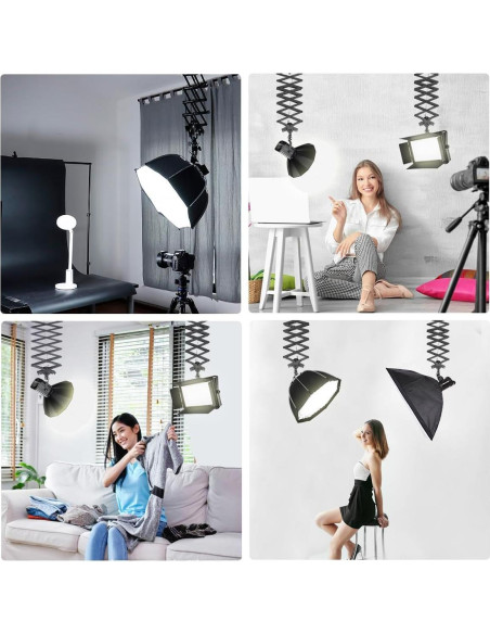 2 Paquetes Pantógrafo Telescópico GSKAIWEN 2m Ajustable 15kg