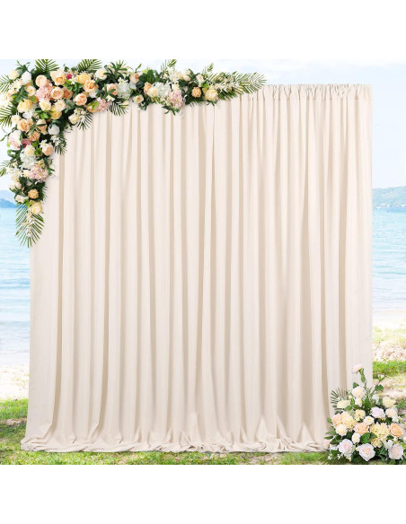 Cortinas de Fondo B-COOL Marfil 4 Pcs 1.5m x 2.4m para Bodas