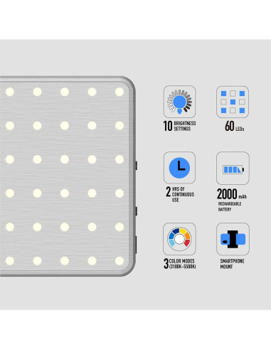 Luz de Video Compacta DigiPower El Influencer 60 LED 4W
