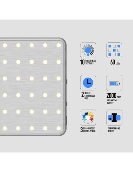 Luz de Video Compacta DigiPower El Influencer 60 LED 4W