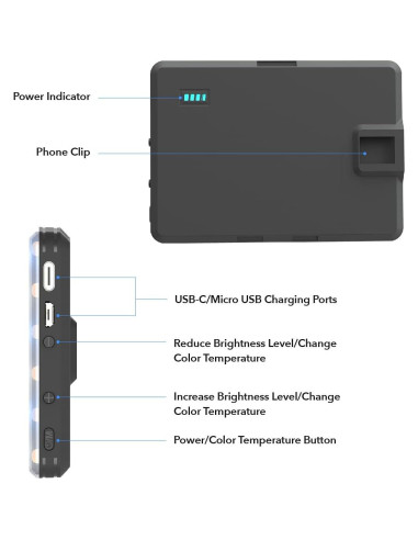 Luz de Video Compacta DigiPower El Influencer 60 LED 4W