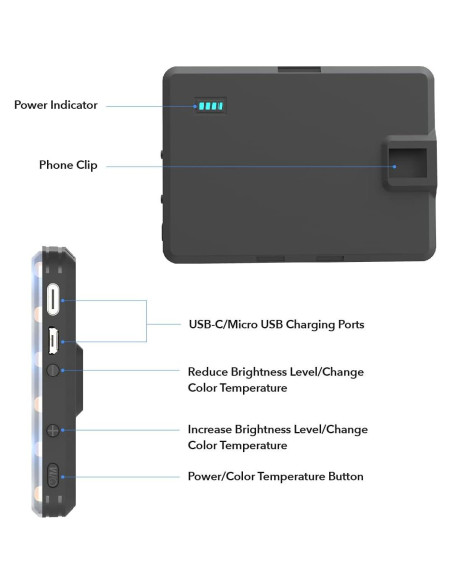 Luz de Video Compacta DigiPower El Influencer 60 LED 4W