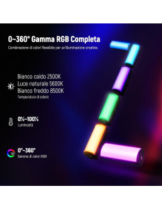 Varita de Luz LED NEEWER TL96RGB 2500K-8500K 6W 2