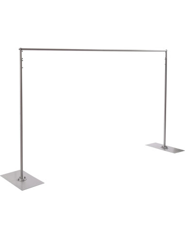 Soporte de Fondo Telescópico SanBouSi 1.5x3m a 3x6m Plata