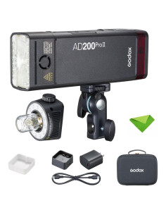 Flash Estroboscópico Godox AD200 Pro II 200Ws TTL Inalámbrico