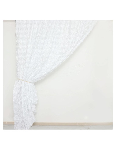 Cortina de Fondo de Satén Blanca 2.44x2.44m Balsa Circle