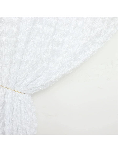 Cortina de Fondo de Satén Blanca 2.44x2.44m Balsa Circle