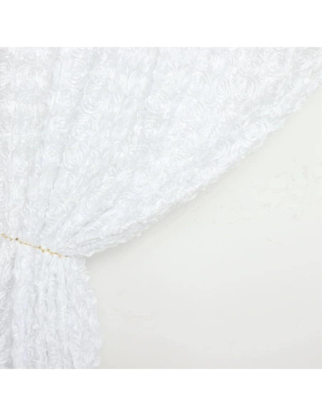 Cortina de Fondo de Satén Blanca 2.44x2.44m Balsa Circle