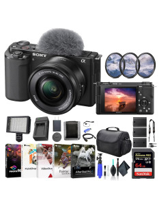 Cámara Sin Espejo Sony ZV-E10 con Lente 16-50mm y Accesorios