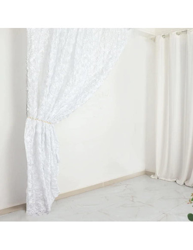 Cortina de Fondo de Satén Blanca 2.44x2.44m Balsa Circle