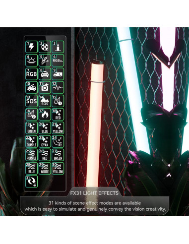 Luz LED Suave Yongnuo YN100 30W RGB 99cm Control Remoto