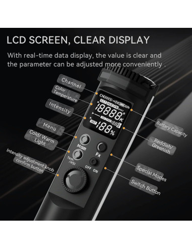 Luz LED Suave Yongnuo YN100 30W RGB 99cm Control Remoto