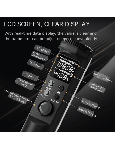 Luz LED Suave Yongnuo YN100 30W RGB 99cm Control Remoto Luz LED Suave Yongnuo YN100 30W RGB 99cm Control Remoto