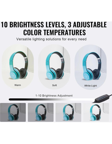 Caja de Luz Fotográfica Happybuy 30.5x30.5cm 120 LED 3000-5600K